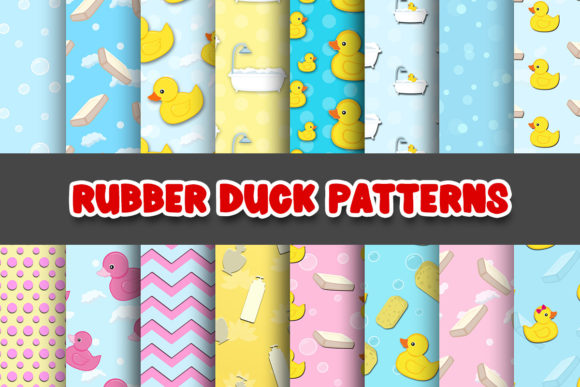 Rubber Duck Digital Papers Patterns Graphic Patterns By Grafixeo