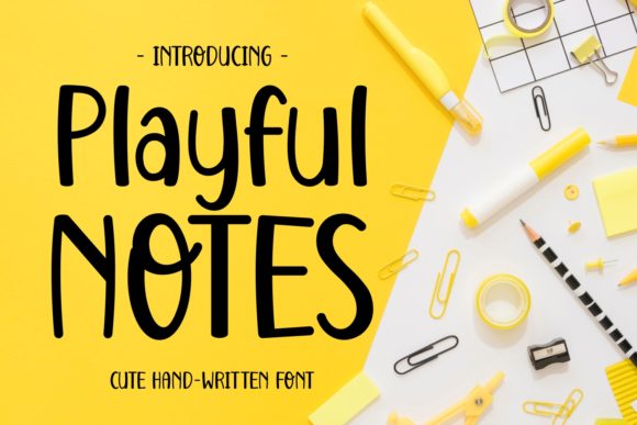 Playful Notes Display Font By Keithzo (7NTypes)