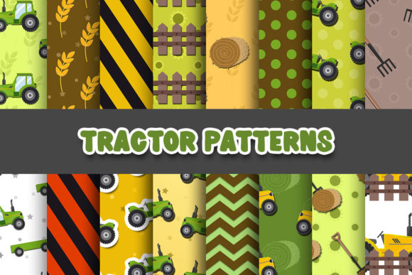 Tractor Digital Papers Patterns Graphic Patterns By Grafixeo