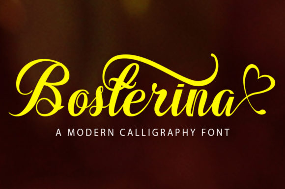 Bosterina Script & Handwritten Font By gatype