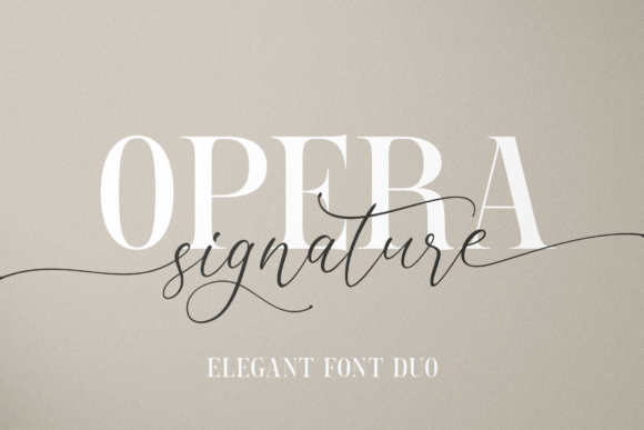 Opera Signature Skript-Schriftarten Schriftart Von Pasha Larin