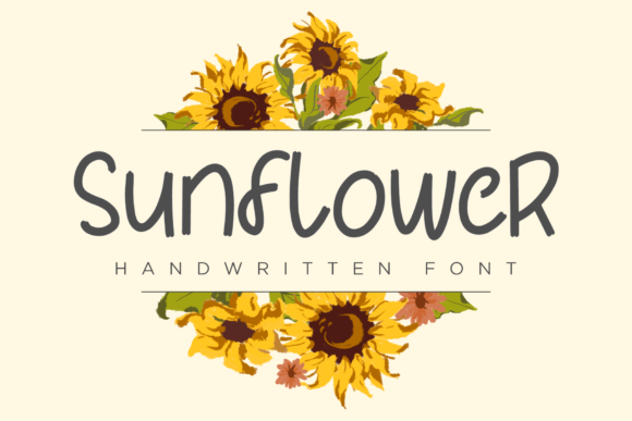 Sunflower Font Corsivi Font Di Phantom Creative Studio