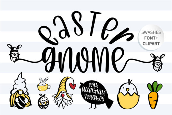 Easter Gnome Fuentes Caligráficas Fuente Por BitongType