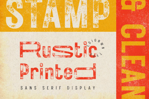 Rustic Printed Sans Serif Fonts Font Door Edignwn Type