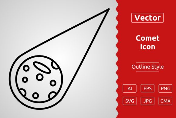 Vector Comet Outline Icon Design Graphic Icons By Muhammad Atiq