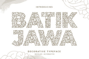 Batik Jawa Czcionki Dekoracyjne Czcionka Przez Dicubit 1