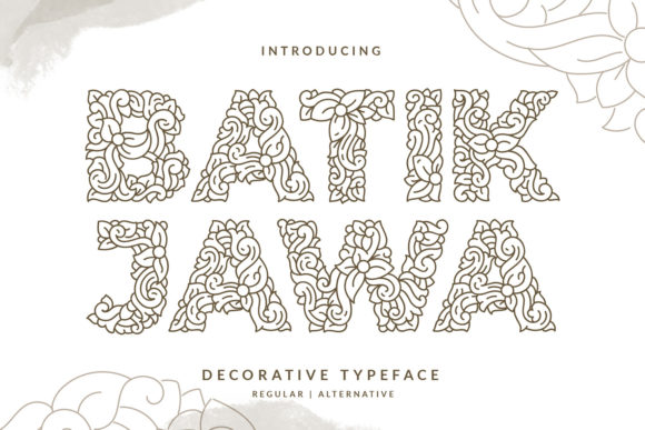 Batik Jawa Dekorative Schriftarten Schriftart Von Dicubit
