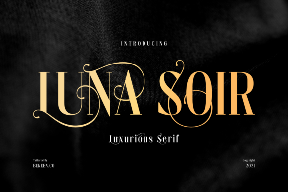 Luna Soir Serif Font By Bekeen.co