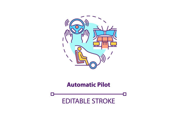 Automatic Pilot Concept Icon Gráfico Ícones Por bsd studio