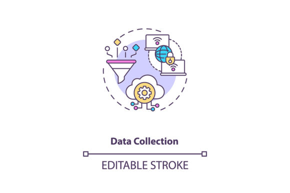 Data Collection Concept Icon Gráfico Ícones Por bsd studio