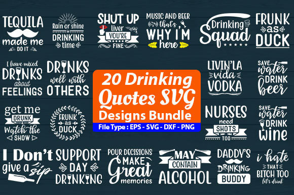 Drinking Design Bundle Graphic Crafts By Design Store