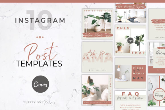 Instagram Posts for Canva | Beige Graphic Graphic Templates By Thirty One Palms Studio