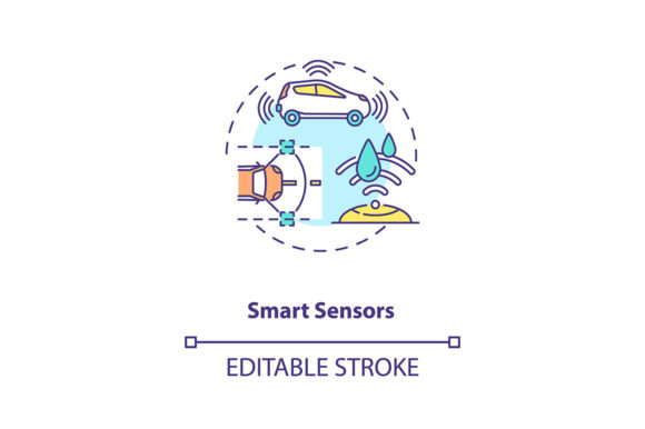 Smart Sensors Concept Icon Gráfico Ícones Por bsd studio