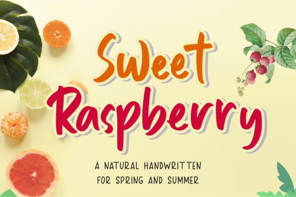 Sweet Raspberry Script & Handwritten Font By Mozatype
