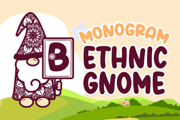 Monogram Ethnic Gnome Decorative Font By dmletter31