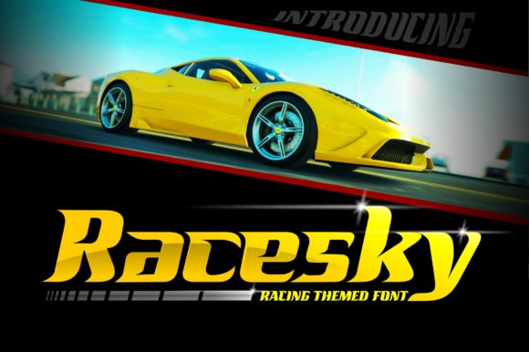 Racesky Display Font By ZetDesign