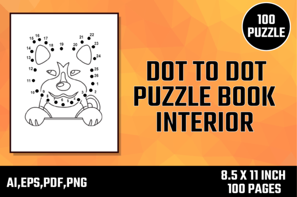 100 Dot to Dot KDP Interior for Kids Graphic KDP Interiors By Moonfrog Design House