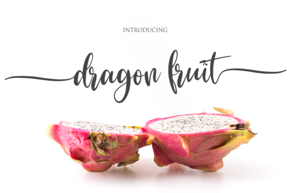 Dragon Fruit Czcionki Skryptowe Czcionka Przez NJStudio