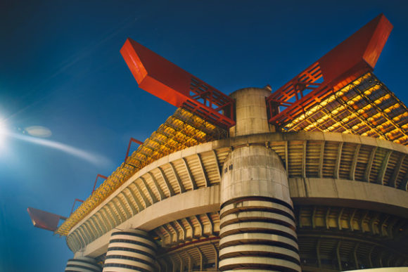 San Siro Stadium in the Evening Graphic Sports By David's Store