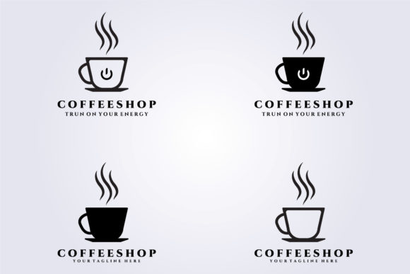 A Cup of Coffee, Coffee Shop Logo Graphic Logos By Lodzrov