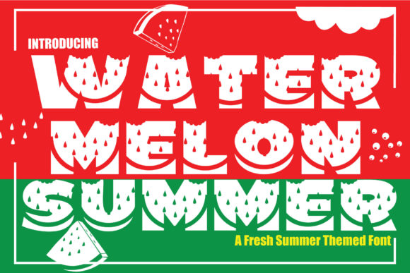 Watermelon Summer Decorative Font By KtwoP