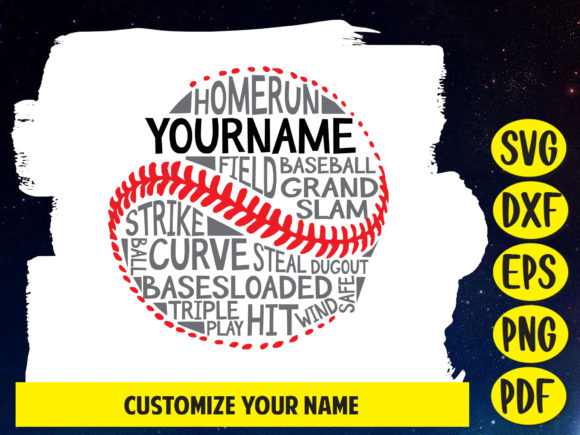 Baseball Typo SVG Grafika Rękodzieła Przez Jennadesignsstore