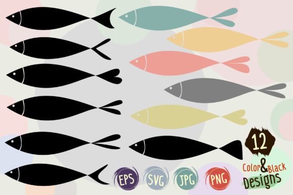 Fish Shape Design Graphic Illustrations By KiangDigiart