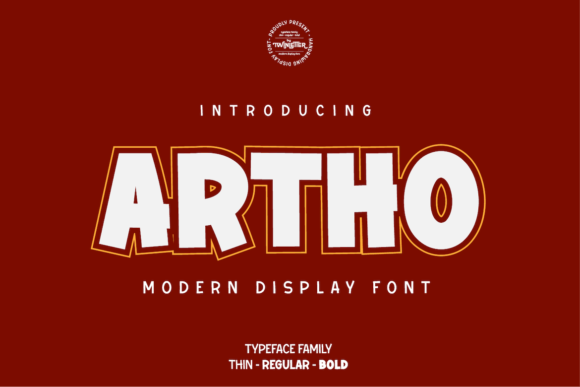 Artho Display-Schriftarten Schriftart Von twinletter