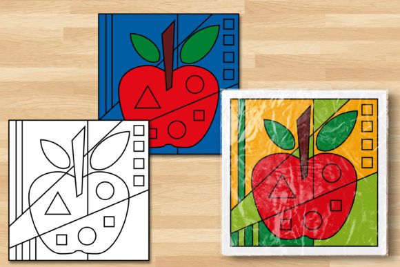 A is Apple Coloring Template Graphic Print Templates By DarraKadisha