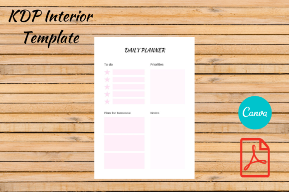 Daily Planner 26 Graphic KDP Interiors By CraftedType Studio