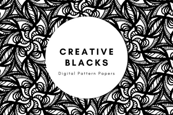 Creative Blacks Digital Pattern Papers Graphic Patterns By GraphicCharms