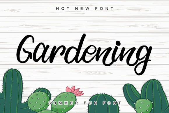 Gardening Script & Handwritten Font By thomasaradea