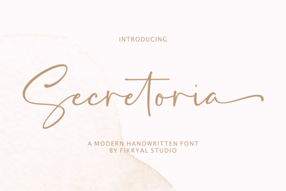 Secretoria Script & Handwritten Font By Fikryal Studio