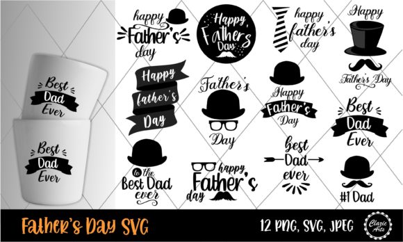 Father's Day SVG Illustration Modèles d'Impression Par ClazicArts