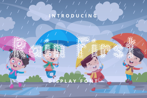 Rain First Display Font By Planetz studio