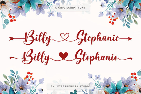 Billy Stephanie Fontes Script Fonte Por Letterrendra