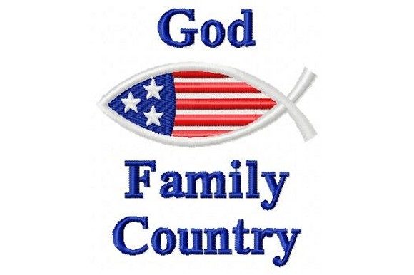 God Family Country Independence Day Embroidery Design By Sew Terific Designs