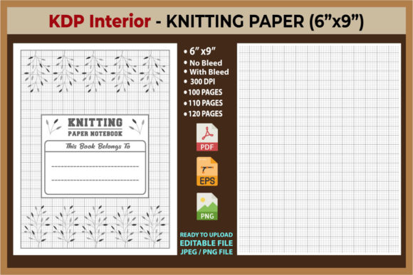 Knitting Paper Interior for KDP Graphic KDP Interiors By cristycomm