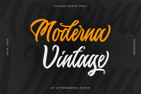 Moderna Vintage Script & Handwritten Font By Letterrendra