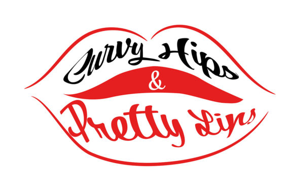 Curvy Hips and Pretty Lips Gráfico Logotipos Por PKL09ART