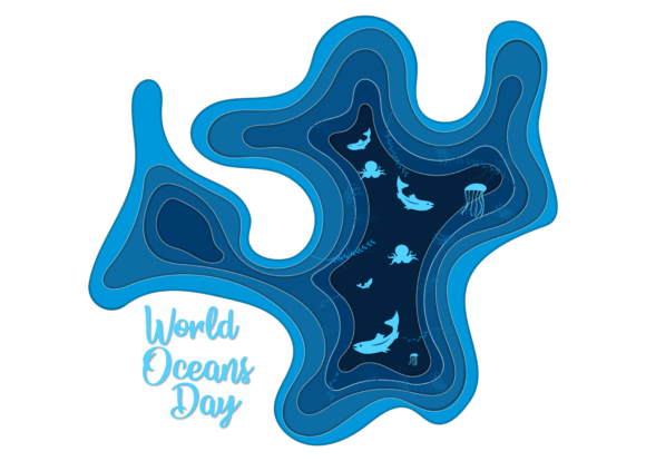 Paper Craft Underwater World Oceans Day Graphic Backgrounds By Ju Design