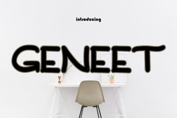 Geneet Display Fonts Font Door muhawk47