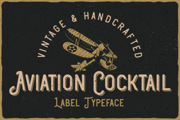 Aviation Cocktail Fuentes Display Fuente Por Vozzy Vintage Fonts And Graphics