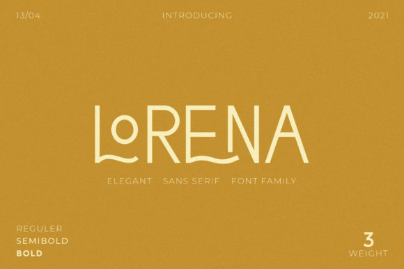 Lorena Sans Serif Font By Creative Corner
