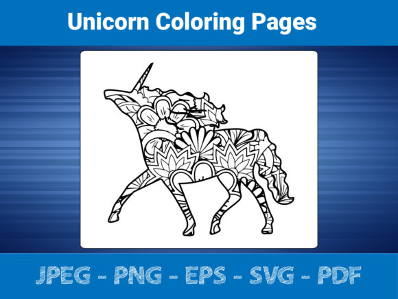 Unicorn Coloring Pages for Adult Graphic Coloring Pages & Books Adults By bengalcanvas