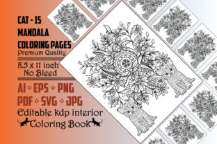 Cat Mandala with Mandala Coloring Pages Graphic KDP Interiors By trendyart 1