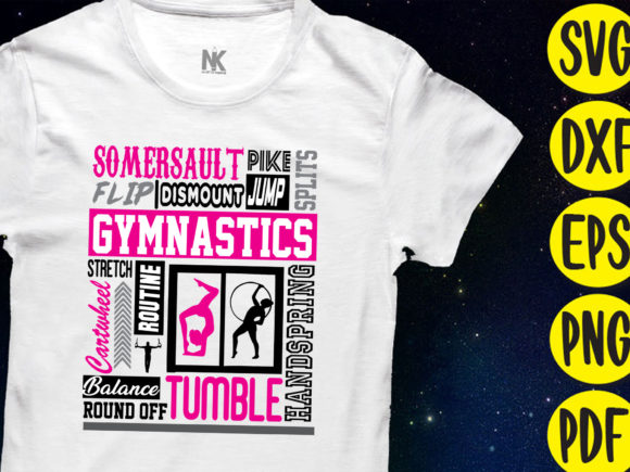Gymnastics  Grafik T-shirt Designs Von Jennadesignsstore