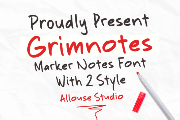 Grimnotes Script & Handwritten Font By allouse.studio
