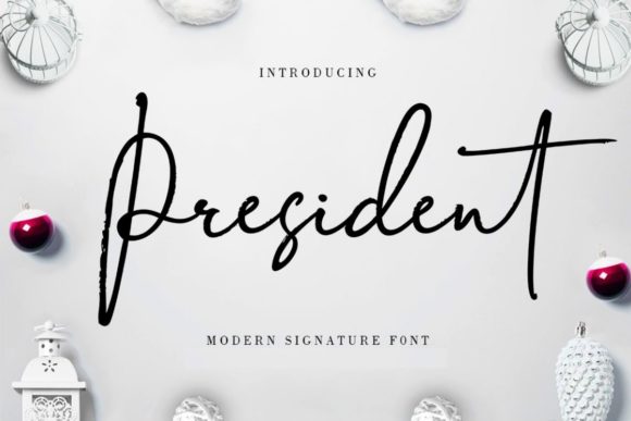 President Script & Handwritten Font By Stellar Studio