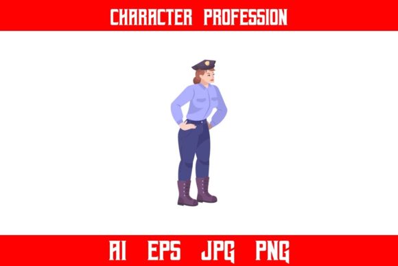 Decisive Police Professions Character Graphic Illustrations By TheChiliBricks